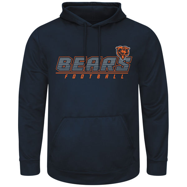 Men Chicago Bears Majestic Punt Return Pullover Hoodie Navy->chicago bears->NFL Jersey